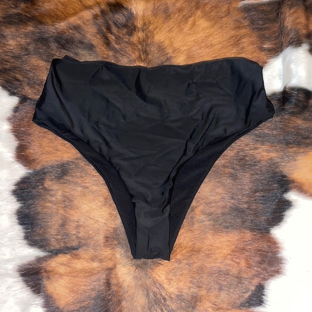 large zaful black bikini bottoms